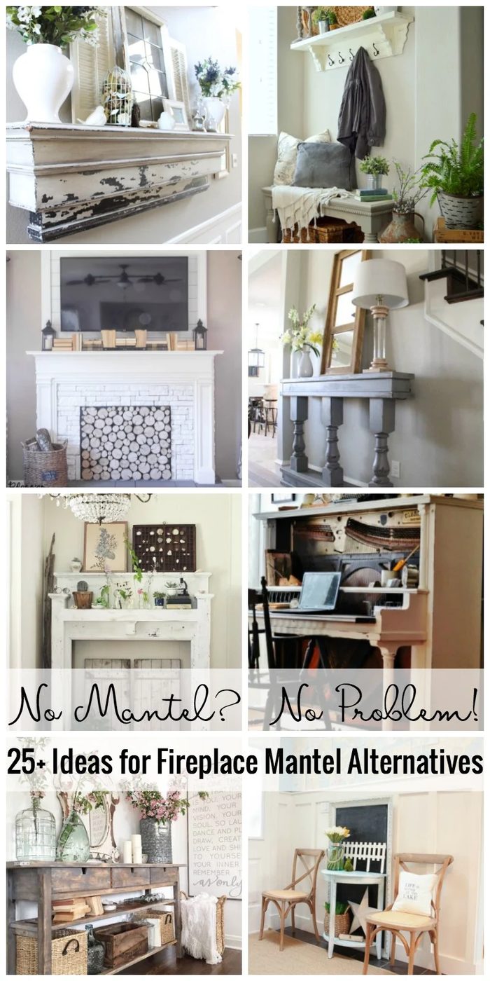 No Mantel No Problem! 25+ options For Fireplace Mantel Alternatives Featured On Bekob.com
