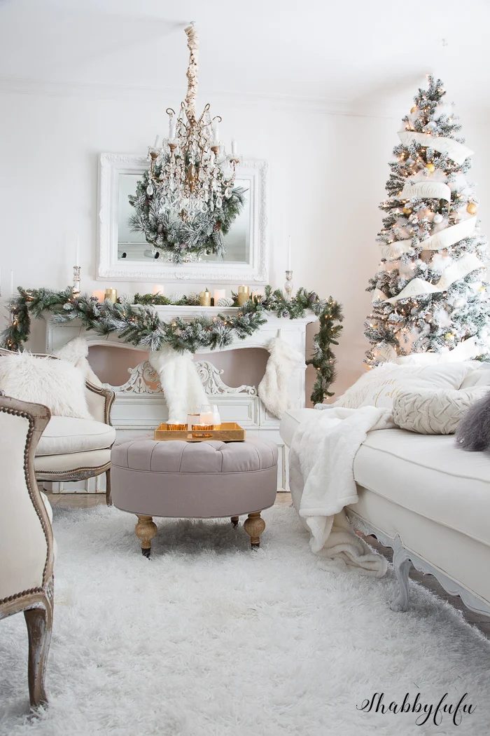 Holiday Season Christmas Decorating White Shabbyfufu 67