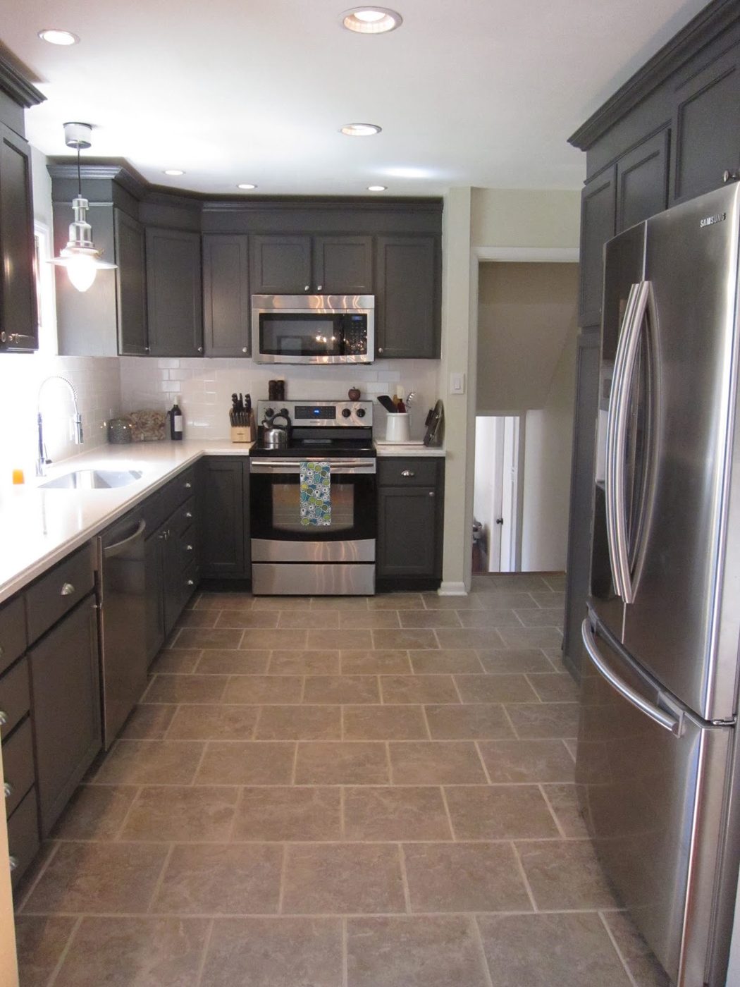 gray and white kitchen, This Little Mama featured on Bekob