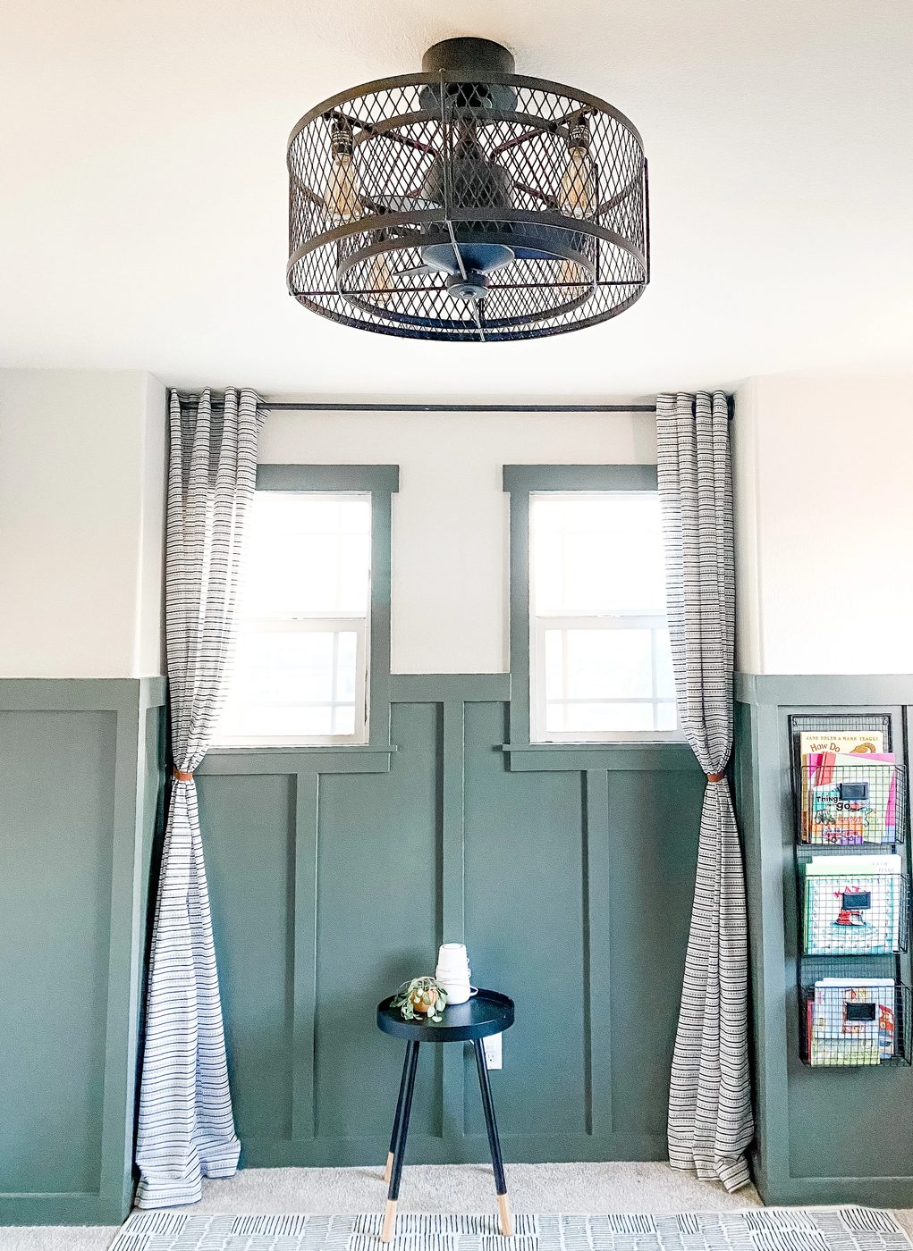 Best Gray Green Paint Colors For Cabinets, Sherwin Williams Woodland Lichen, Green Board And Batten In Woodland Boys Bedroom By Living In Laundry Ft R