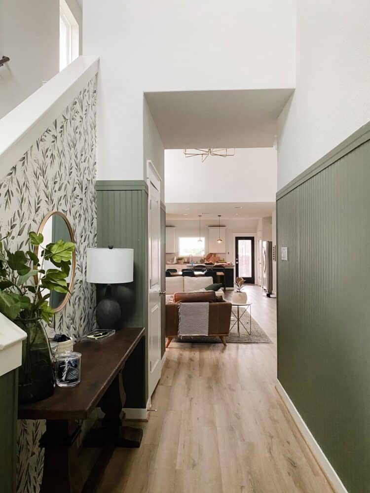 Gray Green Paint Color For Tall Beadboard Walls Behr Bonsai Trunk, Love And Renovations Ft Bekob
