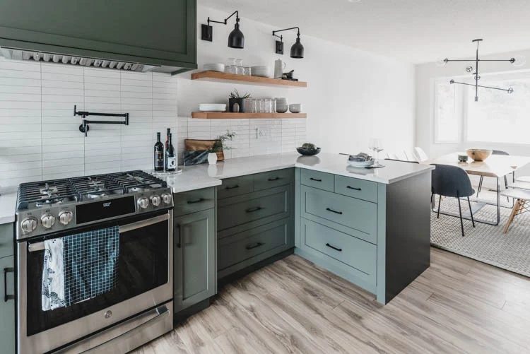 Gray Green Paint Color For Kitchen Cabinets, General Paints Dakota, Lemon Thistle Ft Bekob