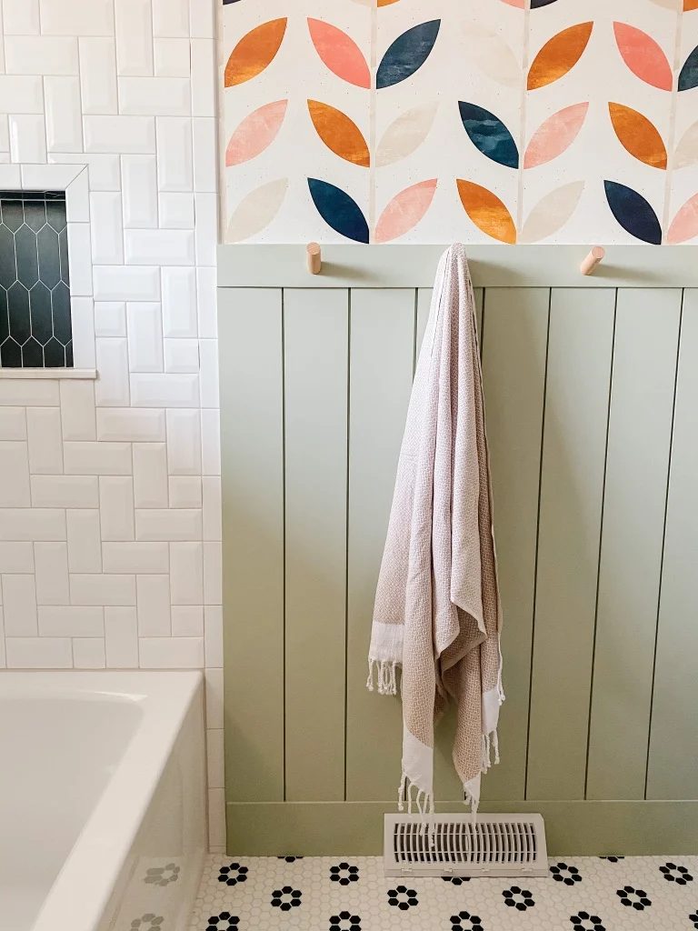 Best Green Paint Colors For Walls, Behr Urban Nature Vertical Shiplap Wainscot Bathroom By Sprucing Up Mamahood Ft Bekob