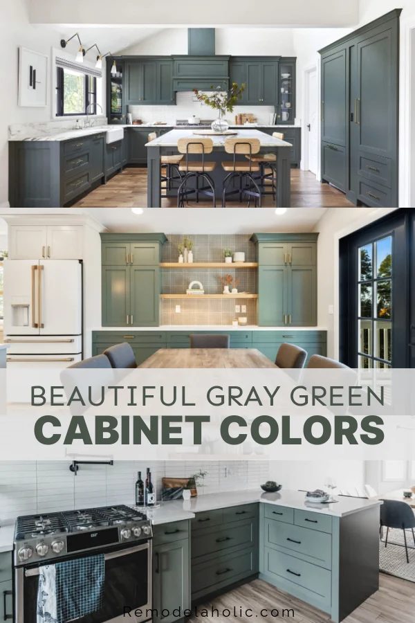 striking Gray Green Paint Colors For Cabinets Kitchen Bath Built Ins Bekob
