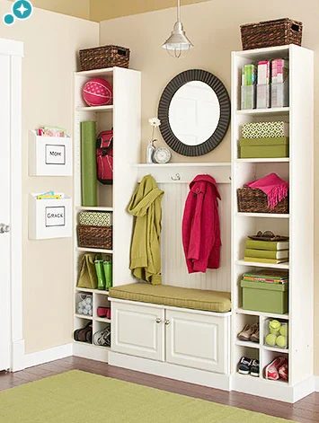 A mudroom can come in all shapes sizes and colors. Not sure what type of mudroom is right for your family? look at these creative mudrooms for some inspiration from tipsaholic.com 