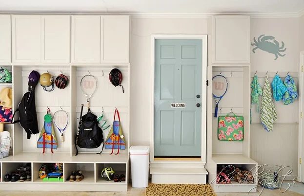 A mudroom can come in all shapes sizes and colors. Not sure what type of mudroom is right for your family? look at these creative mudrooms for some inspiration from tipsaholic.com 