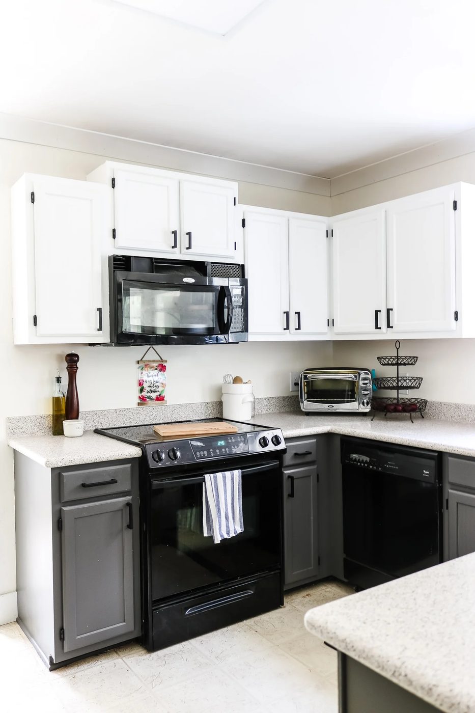 Small Grey And White Kitchen With Painted Cabinets, Living Letter Home