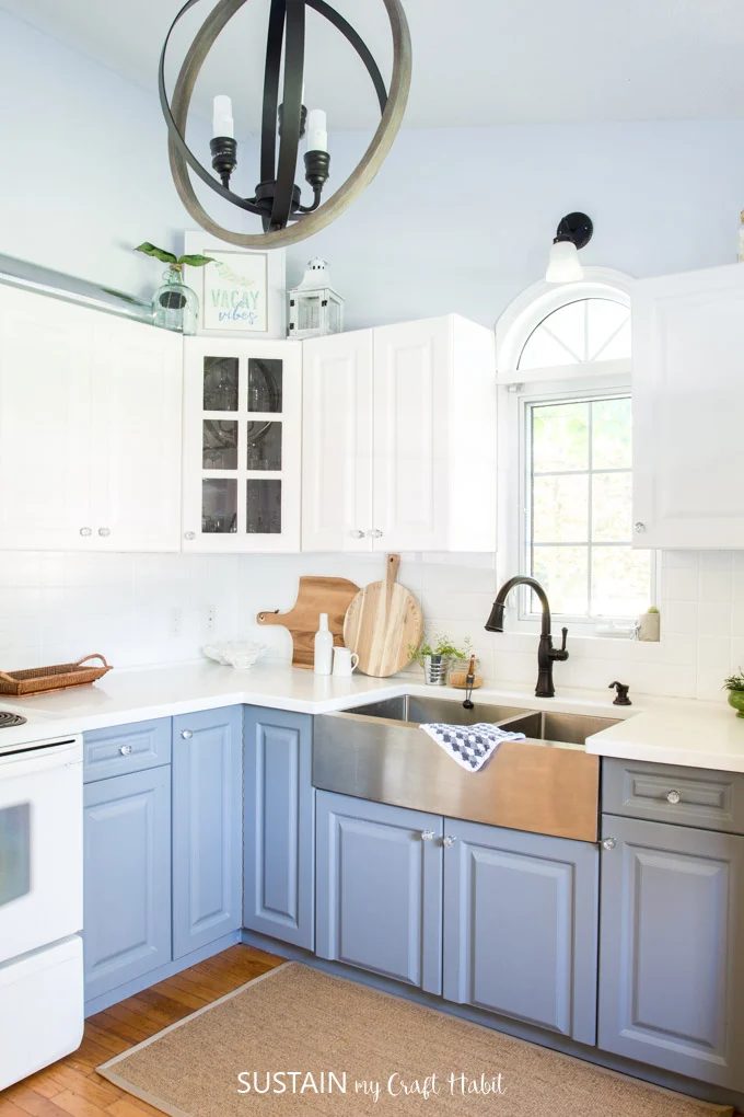 Grey And White Kitchen Remodel, Coastal Cottage Style, Sustain My Craft Habit
