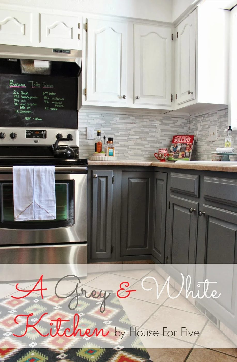 grey and white kitchen makeover, House For Five featured on Bekob