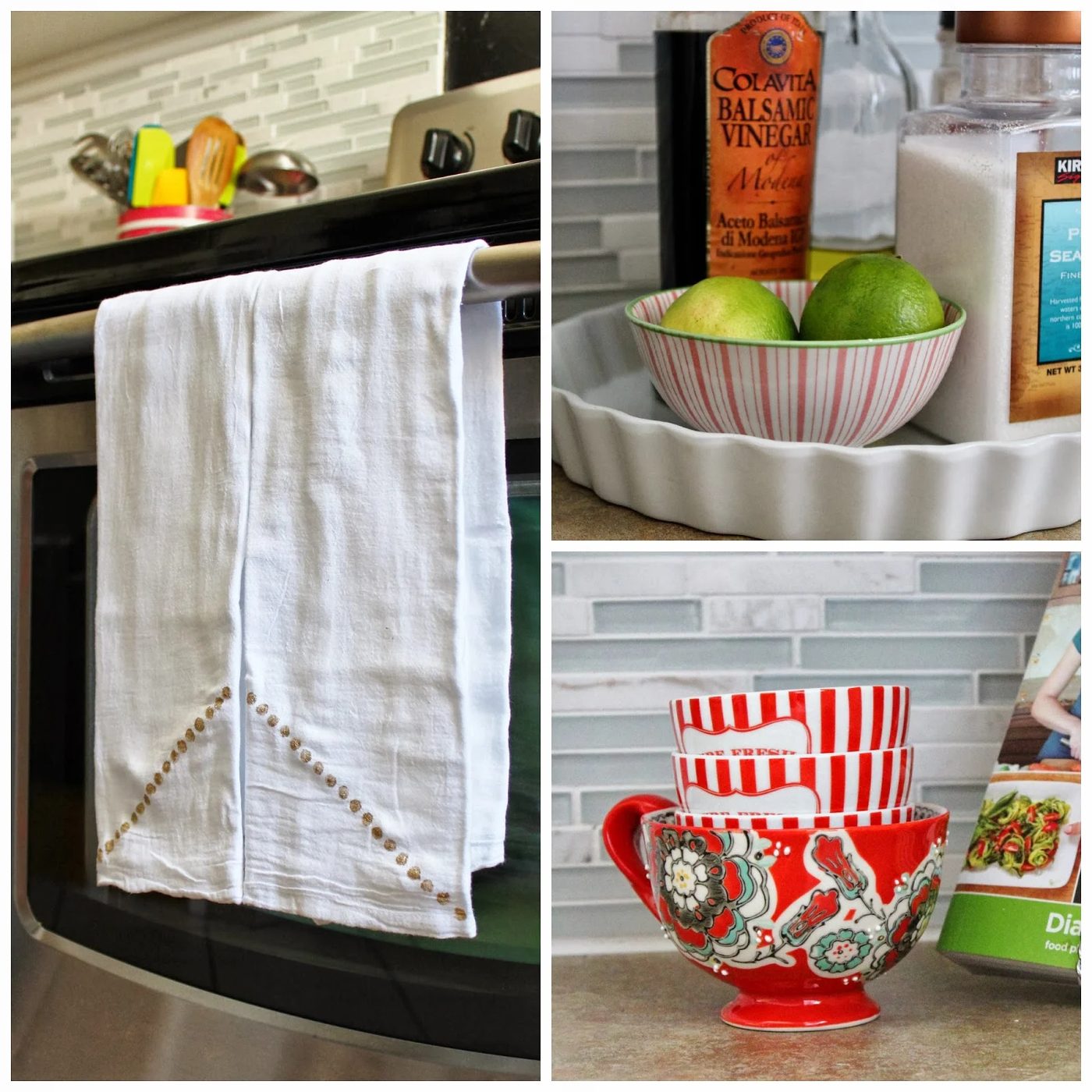 colorful accessories for a grey and white kitchen, House For Five featured on Bekob