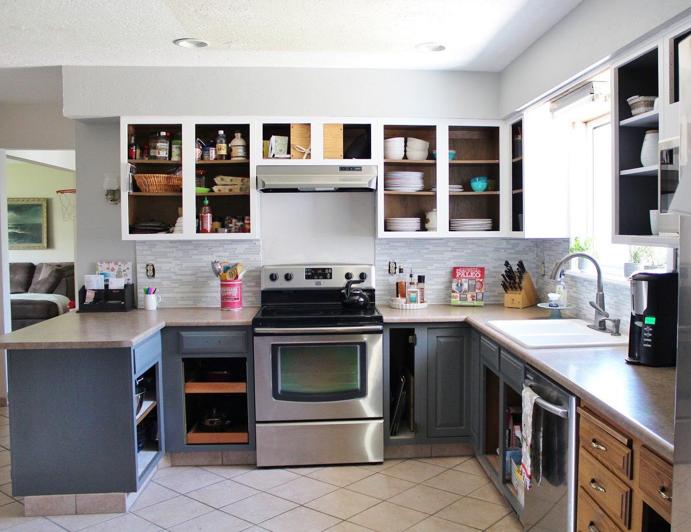 new range hood in grey and white kitchen, House For Five featured on Bekob