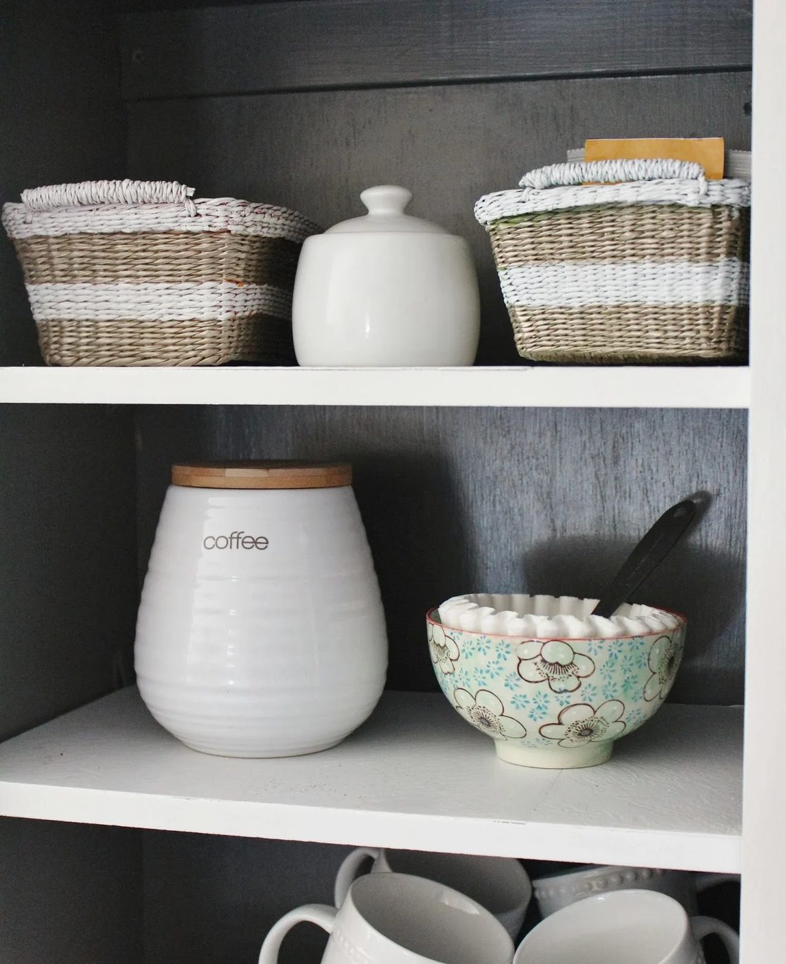 use an open cabinet as a coffee station, House For Five featured on Bekob