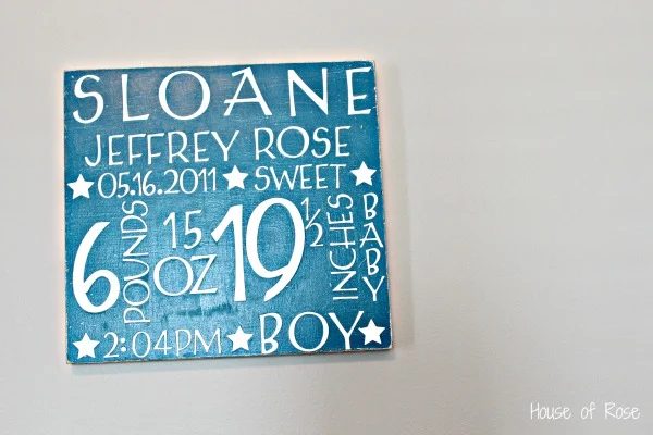 Personalized Birth Announcement Sign