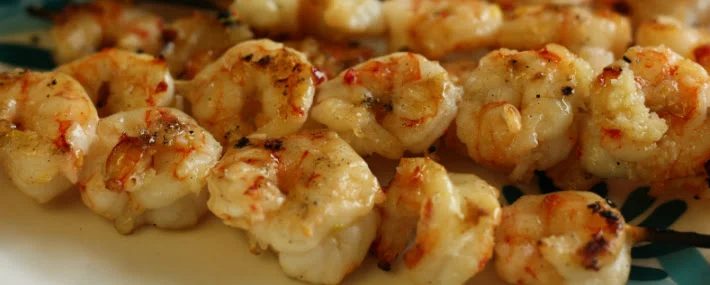 Grilled Garlic Shrimp Skewers