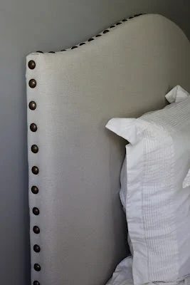 dropcloth camelback headboard with side nailhead trim, Handmade Show Off
