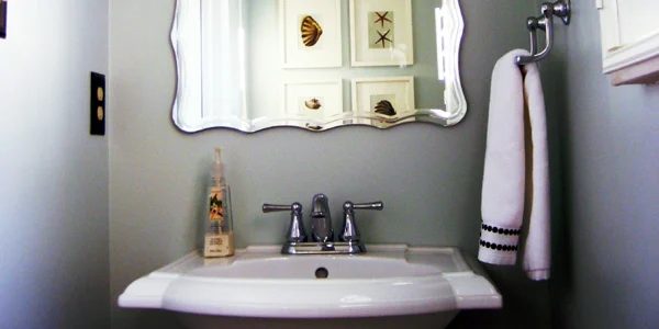Half Bath Before and After