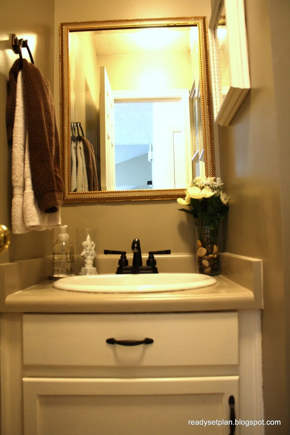 Half Bathroom Face Lift; Before and After