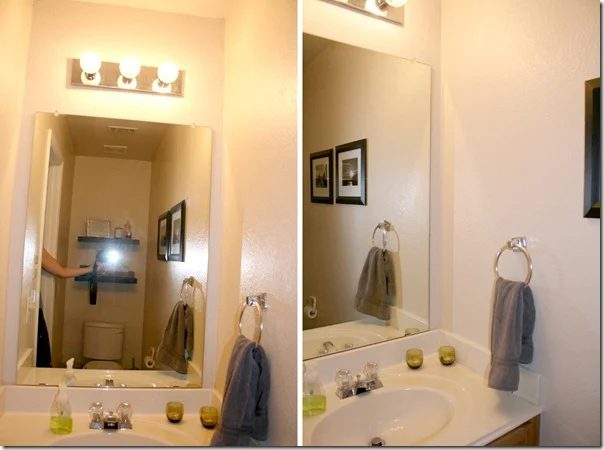 before bathroom plank wall walkthrough