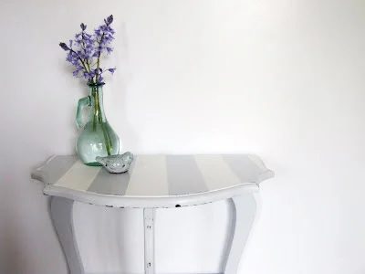 striped console table