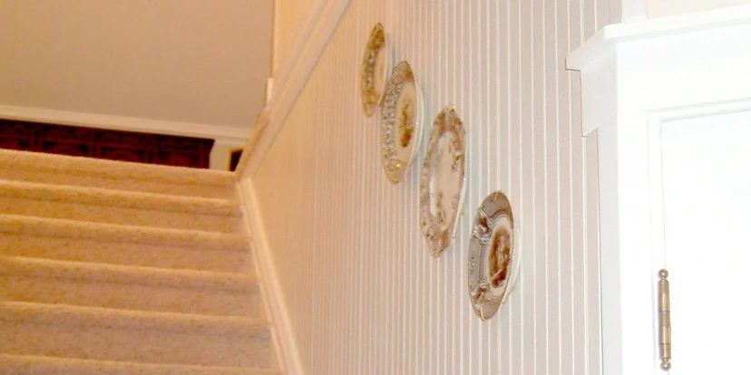 Hall & Stairwell, Before and After; Retro Remodel
