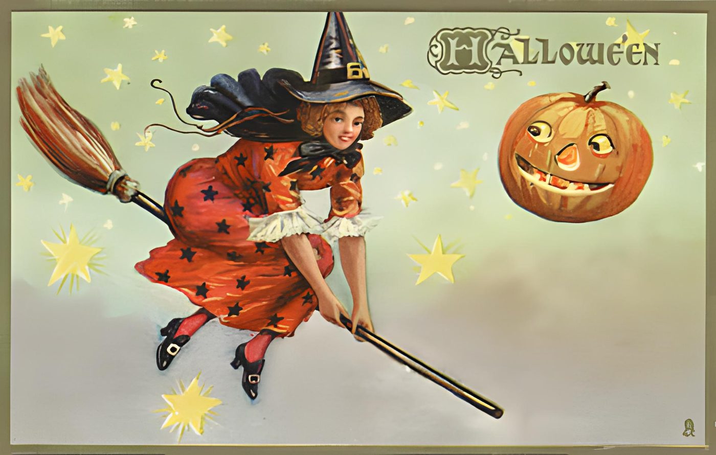 Vintage Halloween Greeting Cards 110108