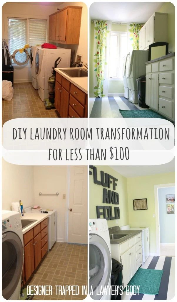low cost laundry room transformation, Designer Trapped in a Lawyer's Body featured on Bekob