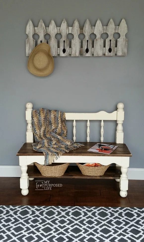 25 Handmade Headboard Benches via Bekob.com #handmade #benches #headboard #headboards #headboardbench #headboardbenches