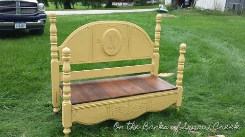 25 Handmade Headboard Benches via Bekob.com #handmade #benches #headboard #headboards #headboardbench #headboardbenches