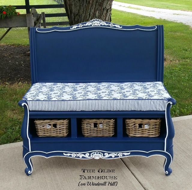 25 Handmade Headboard Benches via Bekob.com #handmade #benches #headboard #headboards #headboardbench #headboardbenches