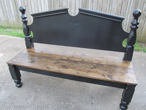 25 Handmade Headboard Benches via Bekob.com #handmade #benches #headboard #headboards #headboardbench #headboardbenches