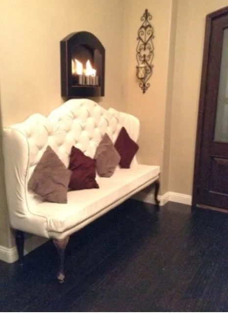 25 Handmade Headboard Benches via Bekob.com #handmade #benches #headboard #headboards #headboardbench #headboardbenches