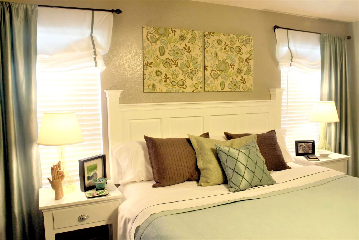 Headboard Made From Upcycled Cabinet Doors 042439