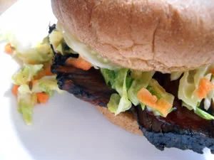 overnight barbecue brisket with tangy coleslaw