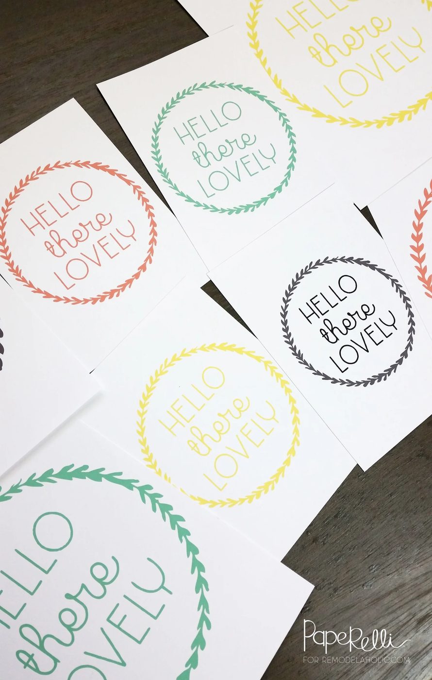 Hello There Lovely Printable Nursery or Guest Room or Entry Wall Art