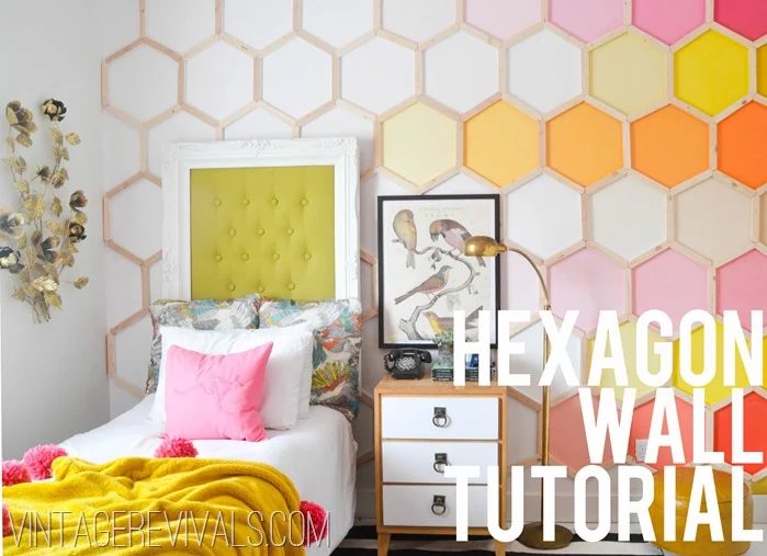 ombre hexagon wall walkthrough, Vintage Revivals