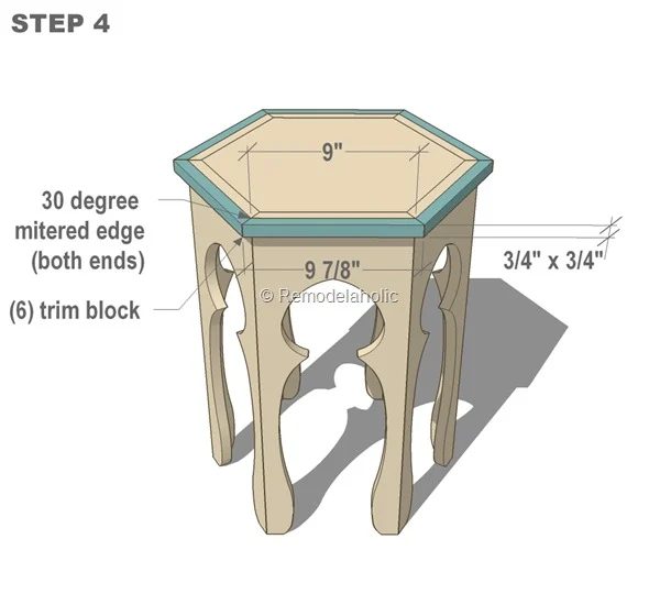 free moroccan side table plans step 4