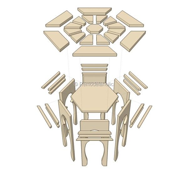 free moroccan side table plans exploded with dashed guides