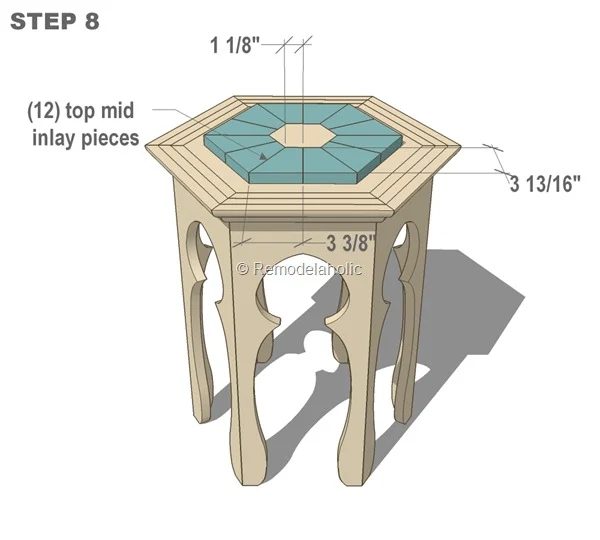 free moroccan side table plans step 8