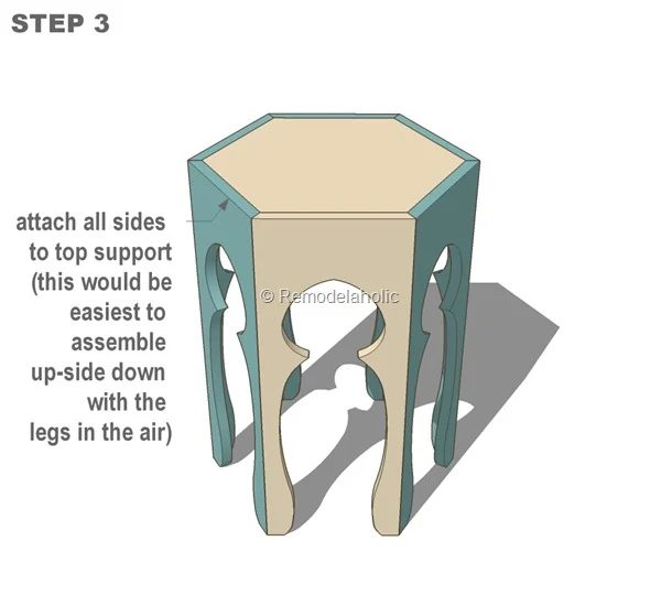 free moroccan side table plans step 3