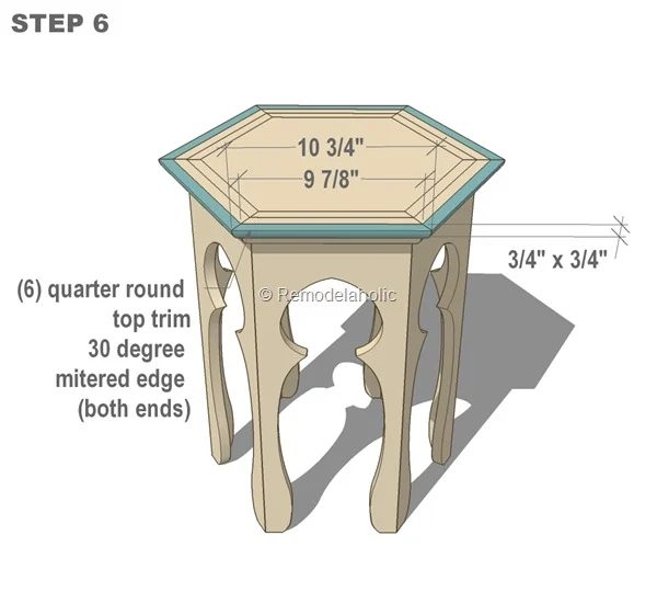 free moroccan side table plans step 6