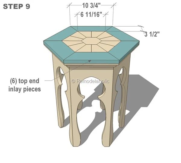 free moroccan side table plans step 9