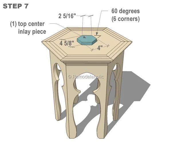 free moroccan side table plans step 7