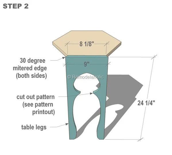 free moroccan side table plans step 2