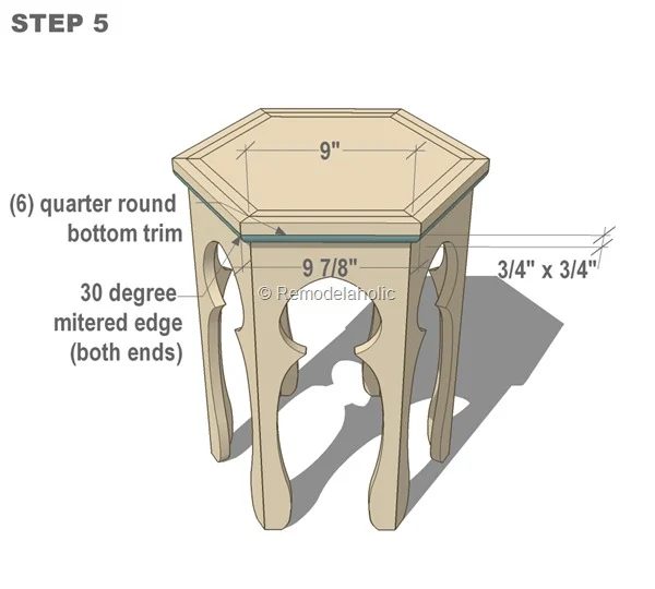 free moroccan side table plans step 5