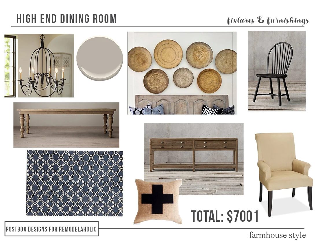 High End Farmhouse Dining Room