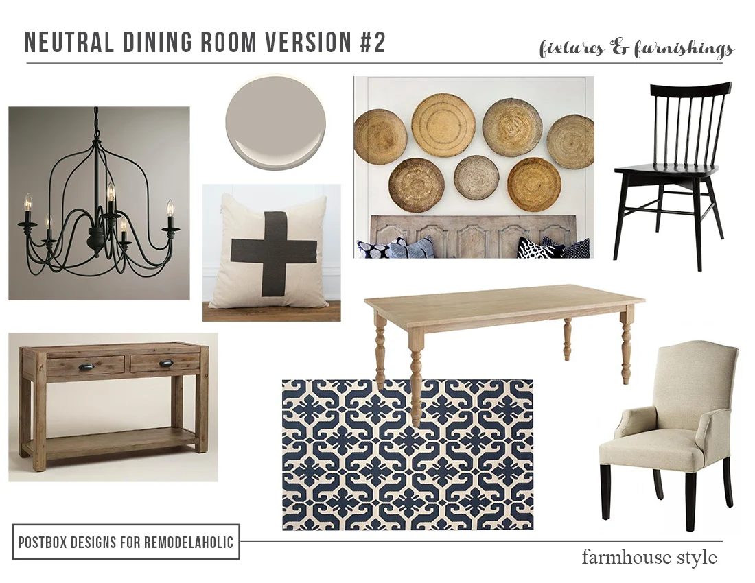 High-Low Farmhouse Dining Room Decor