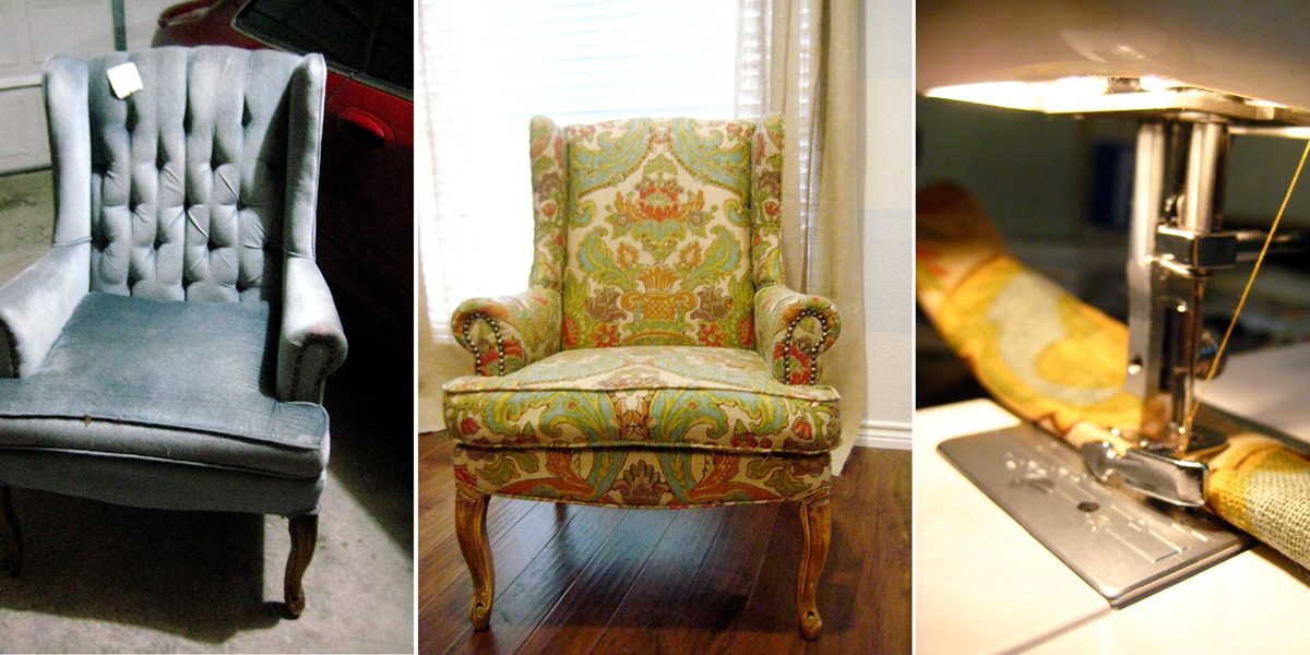 Hints for Recovering a Wingback Chair