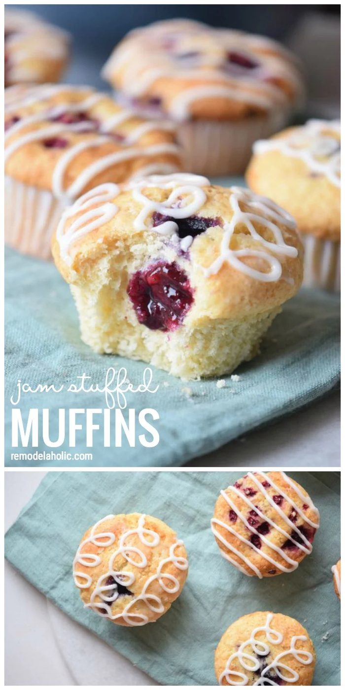 Jam Stuffed Muffins Breakfast Recipe Muffin Recipes Jam Muffins Bekob.com