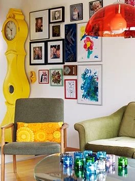 Yellow grand father clock