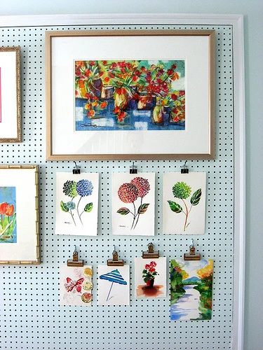 mint and gold art studio